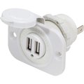 Blue Sea Systems Blue Sea 12V DC Dual USB Charger Socket - White 1016200